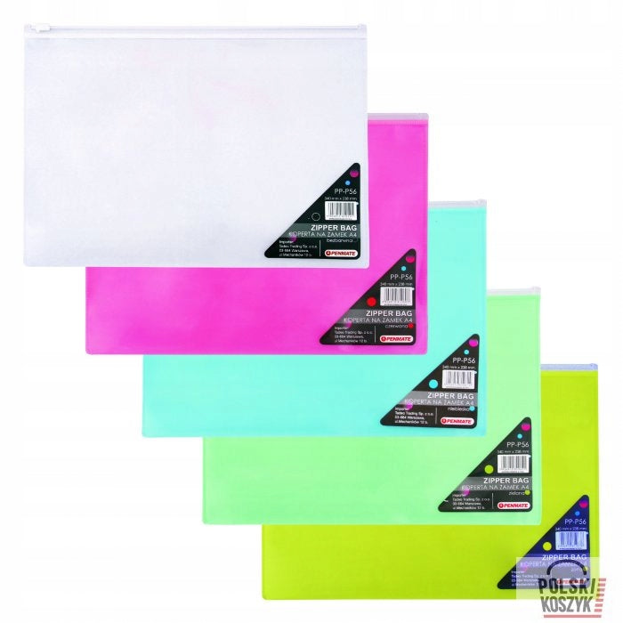 TADEO ZIPPER ENVELOPE FORMAT A4 BLUE SCHOOL OFFICE FOR DOCUMENTS Format other
