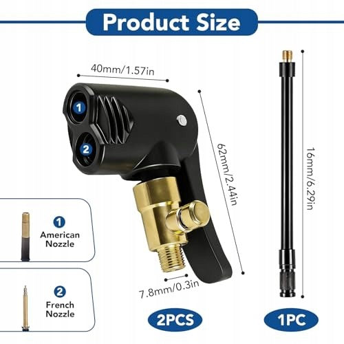 TAIXING VALVE ADAPTER PRESTA BRASS TIP FOR TIRE INFLATION Brand Uniwersal