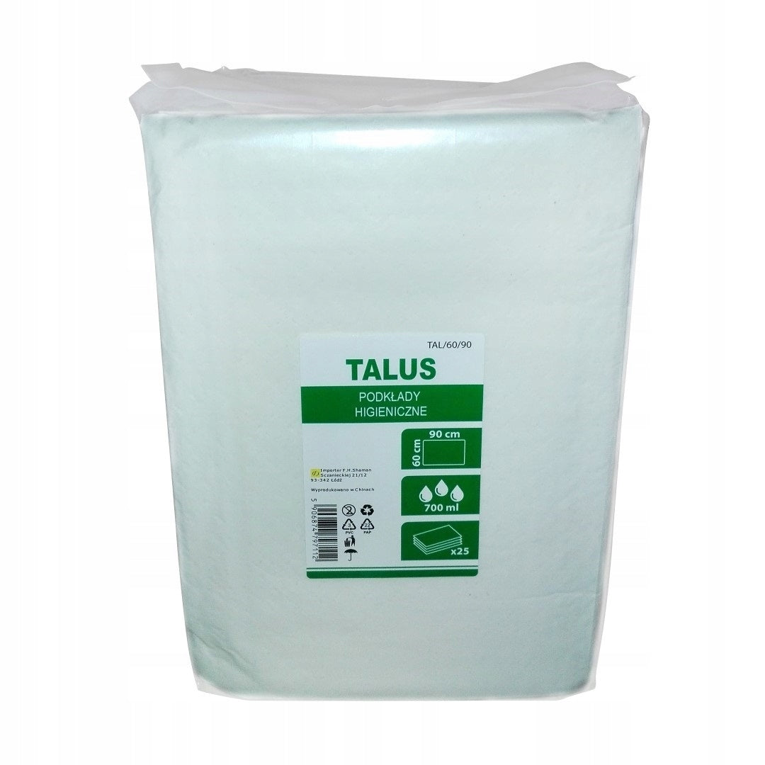 TALUS Disposable sanitary pads 60x90 cm 2x25/50 pcs. absorbent 700 ml Packaging status original