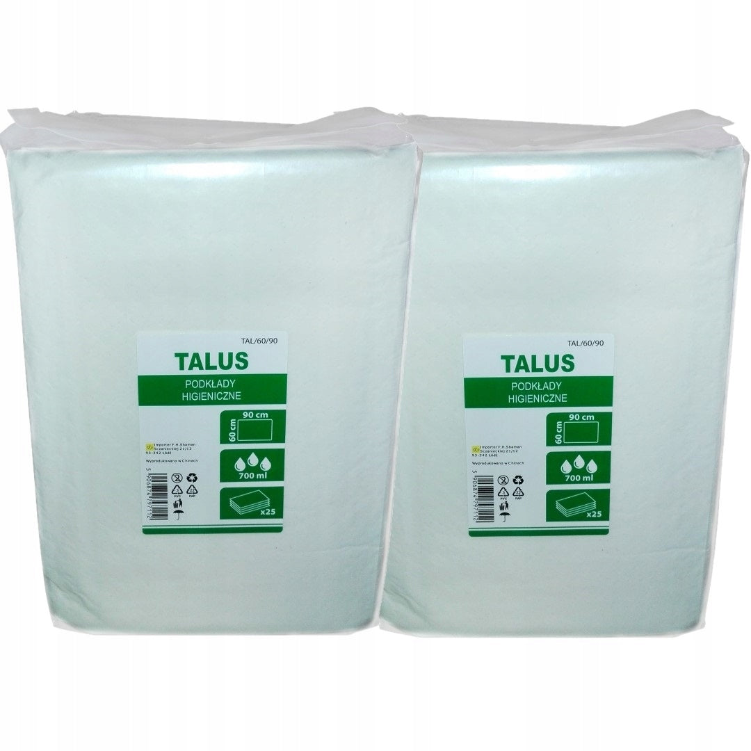 TALUS Disposable sanitary pads 60x90 cm 2x25/50 pcs. absorbent 700 ml