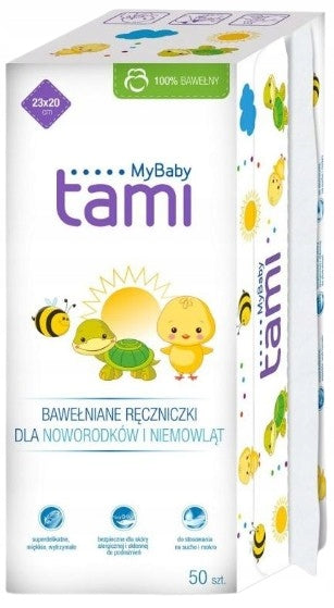 TAMI Cotton towels for newborns and infants 50 towels