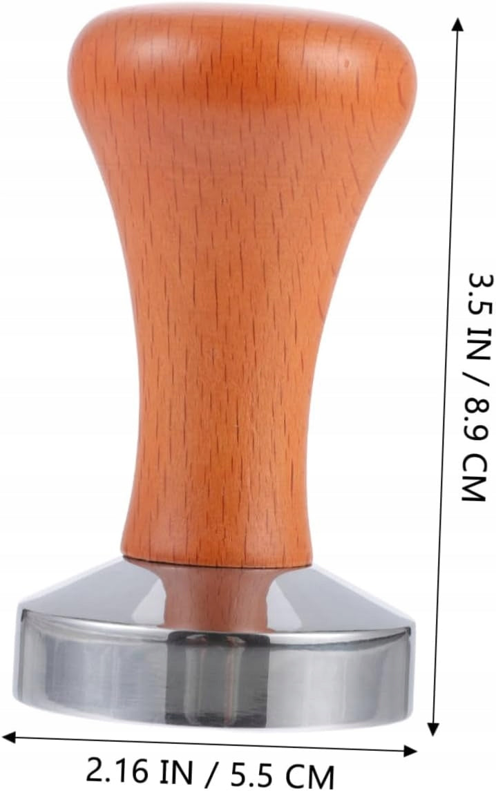TAMPER BEATER ESPRESSO COFFEE STAMP 53MM WOODEN HANDLE AND ALUMINUM Brand no brand