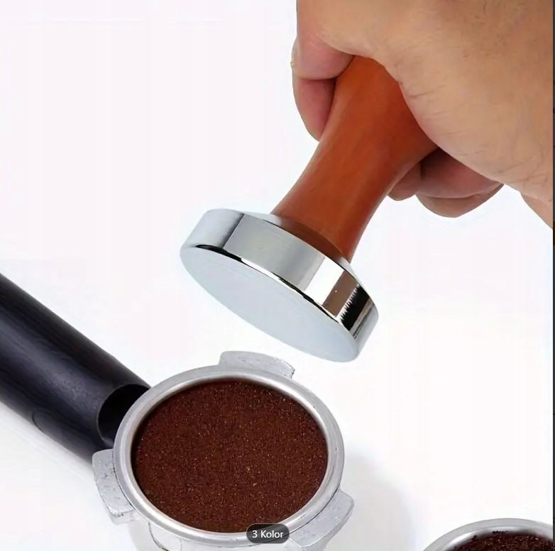 TAMPER BEATER ESPRESSO COFFEE STAMP 53MM WOODEN HANDLE AND ALUMINUM Manufacturer code IGUBRUSH53