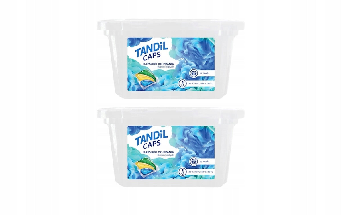 TANDIL CAPS 2 X CAPSULES FOR WASHING FABRIC WHITE TO WHITE 20 pcs