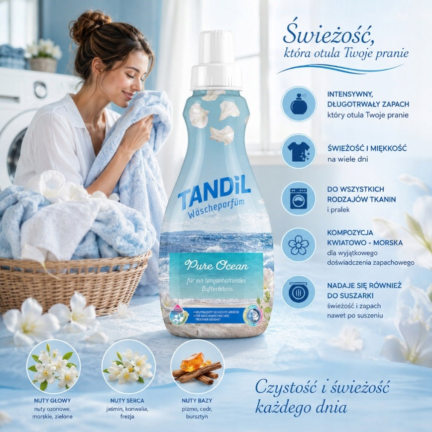 TANDIL PURE OCEAN PERFUME SCENT FOR WASHING RINSES AND DRYERS 400ml Packaging status original