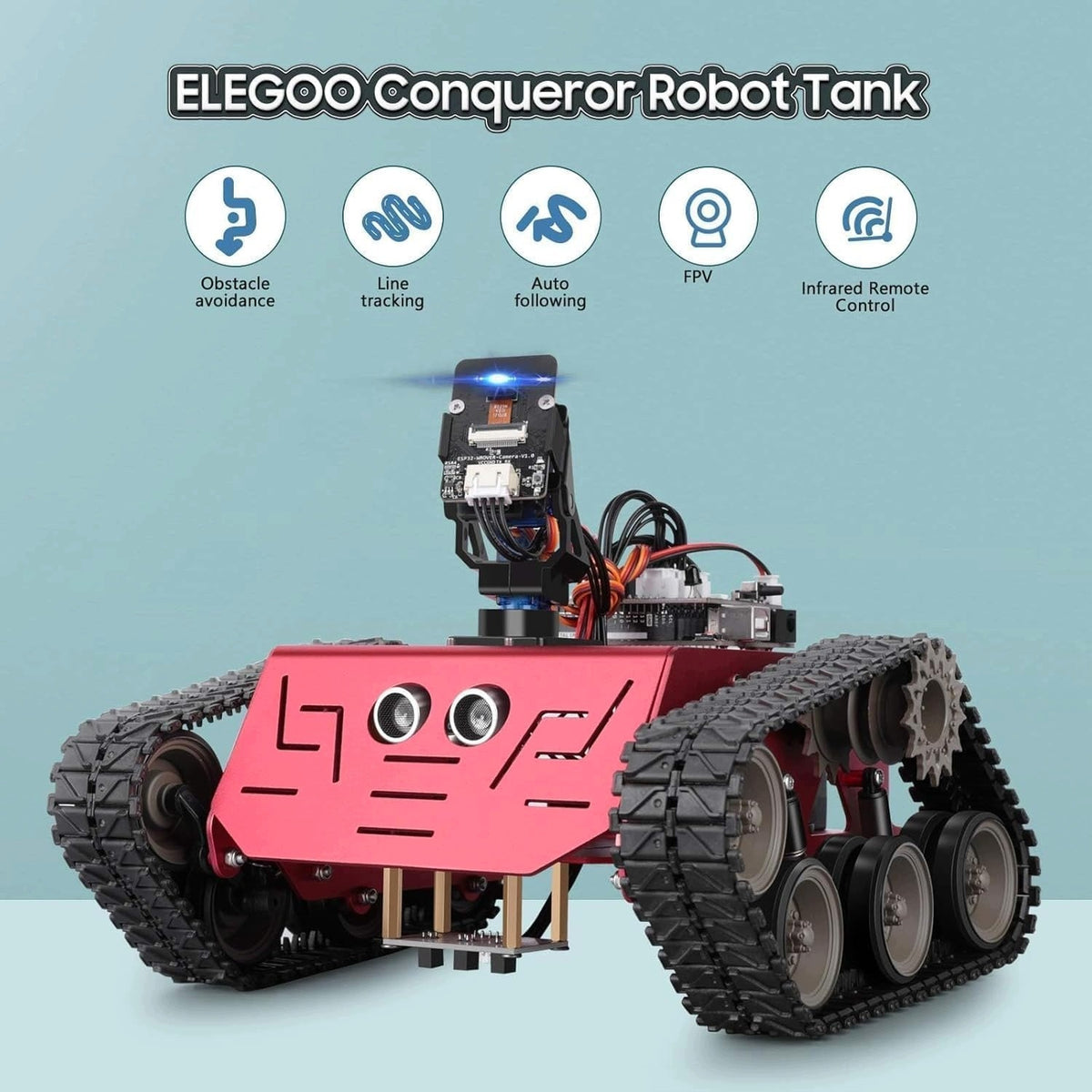 TANK ROBOT KIT COMPATIBLE WITH IDE ON BOARD R3 BLUETOOTH CAMERA Manufacturer code 5908040693136
