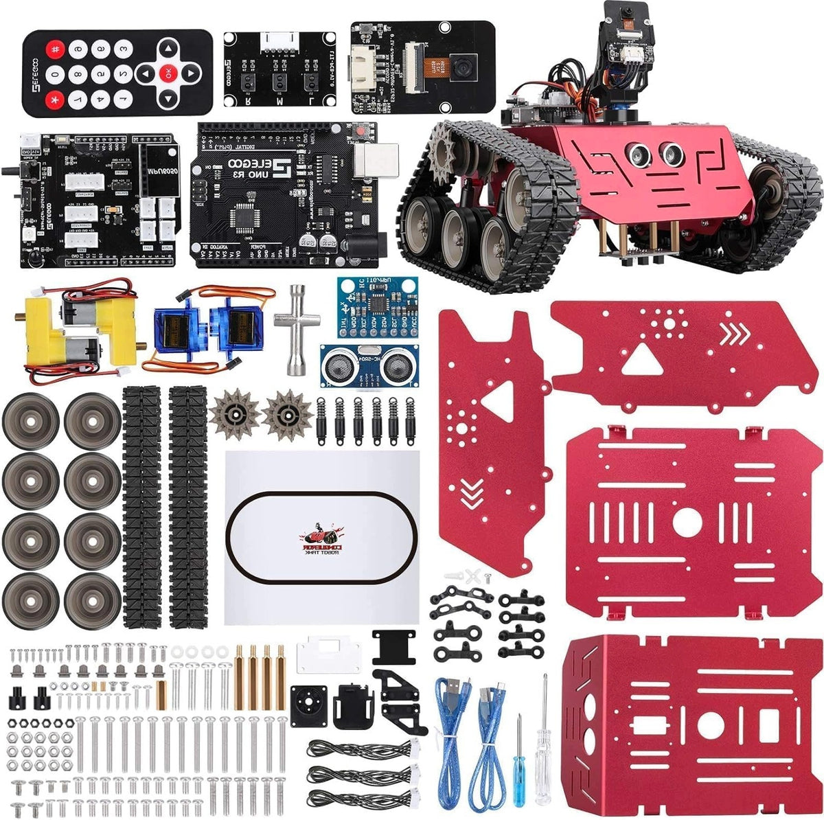 TANK ROBOT KIT COMPATIBLE WITH IDE ON BOARD R3 BLUETOOTH CAMERA