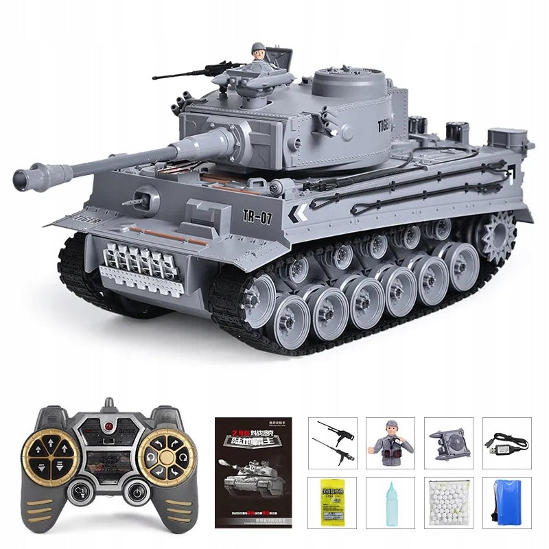 TANK Remote Controlled TIGER Shoots On Remote Control Smoke For Balls Large 1:18