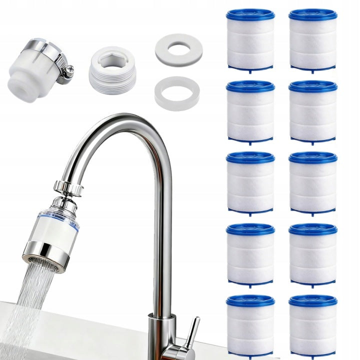 TAP WATER FILTER + 10 FILTERS + FLEXIBLE HOSE