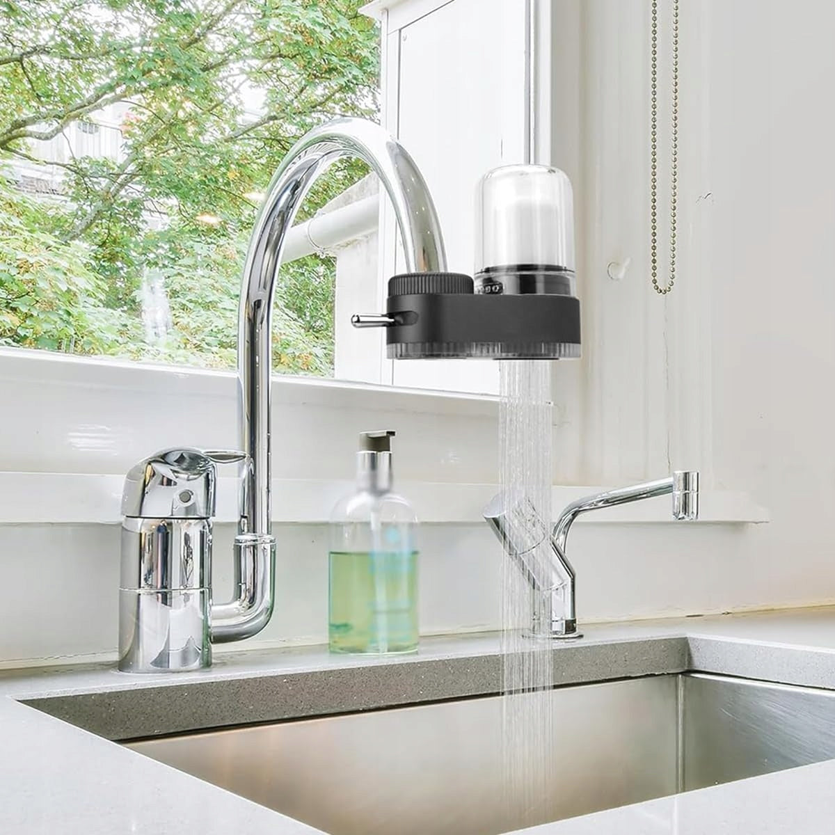 TAP WATER FILTER COMPACT WITH 2 CARTRIDGES AND 5 ADAPTERS Manufacturer code 25E01000096