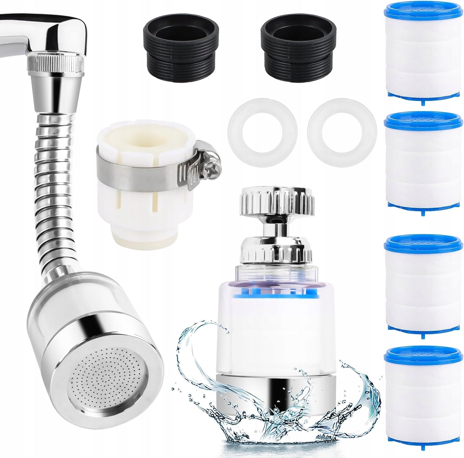 TAP WATER FILTER DESCALER CAP FOR BATHROOM KITCHEN SET OF 2