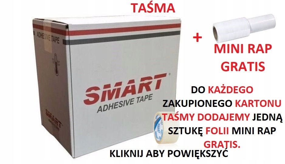 TAPE, ADHESIVE 48x50SMART36 TRANSPARENT+MINI RAP Brand Smart