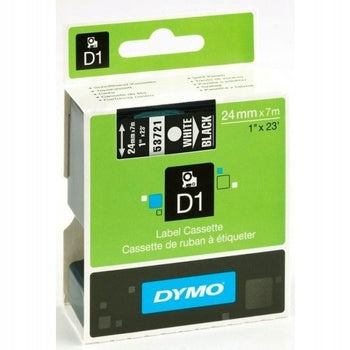 TAPE DYMO D1 24mm*7m BLACK (WHITE TEXT)
