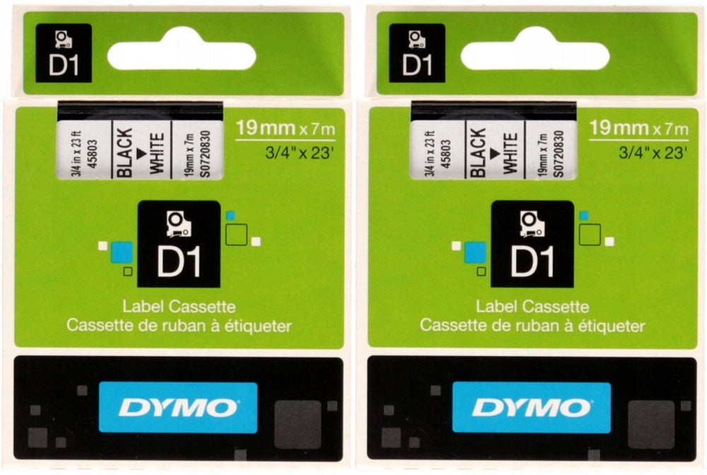 TAPE DYMO D1 45803 S0720830 WHITE 19 ORIGINAL x2