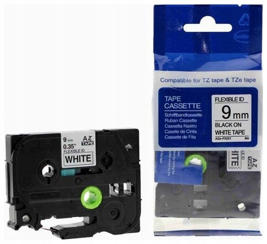 TAPE FITS BROTHER 9MM 8M FLEXI TZEFX221