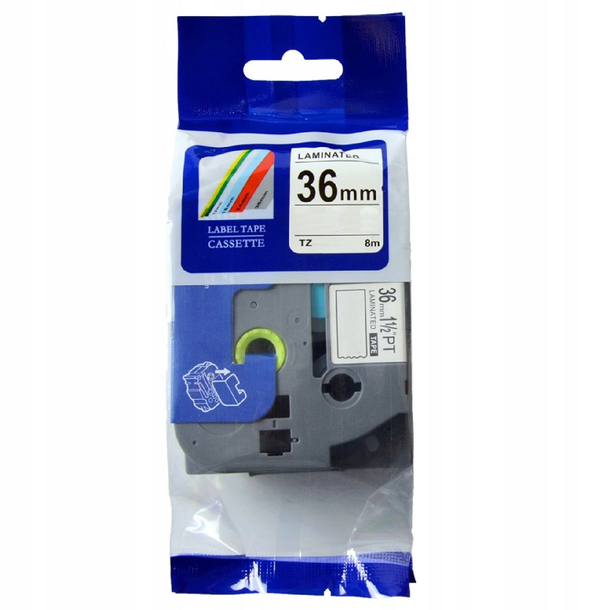 TAPE FOR BROTHER TZ-165 36MM 8M TRANSPARENT TZe-165 Manufacturer code TZe-165