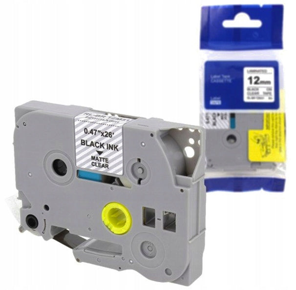 TAPE FOR BROTHER TZE-M31 12MM TRANSPARENT/BLACK MATT Manufacturer Meettec