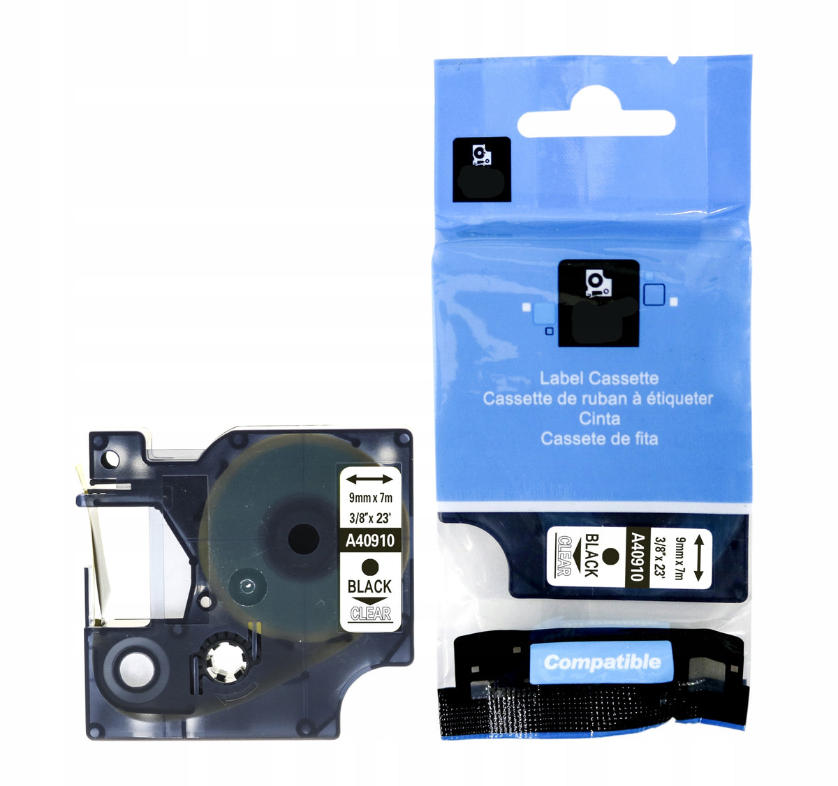 TAPE FOR DYMO D1 40910 9mm TRANSPARENT 7m