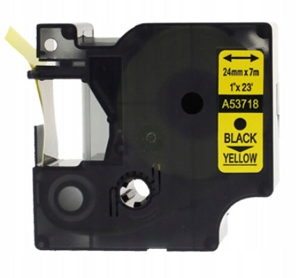 TAPE FOR DYMO D1 S0720980 53718 24mm YELLOW