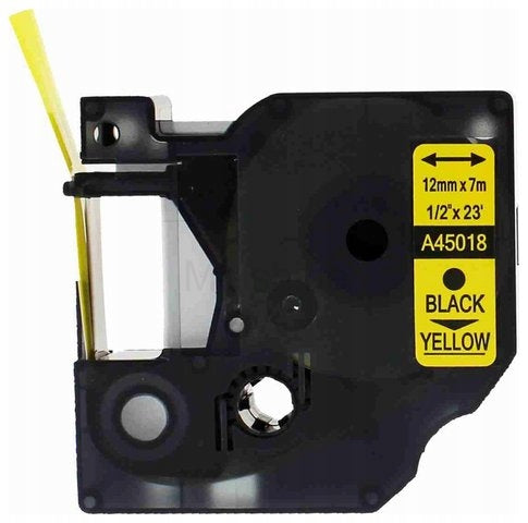 TAPE FOR DYMO LabelManager 12MM 7M YELLOW D1 45018