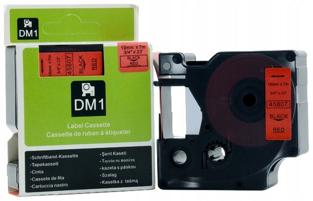 TAPE FOR DYMO LabelWriter 19MM RED D1 45807