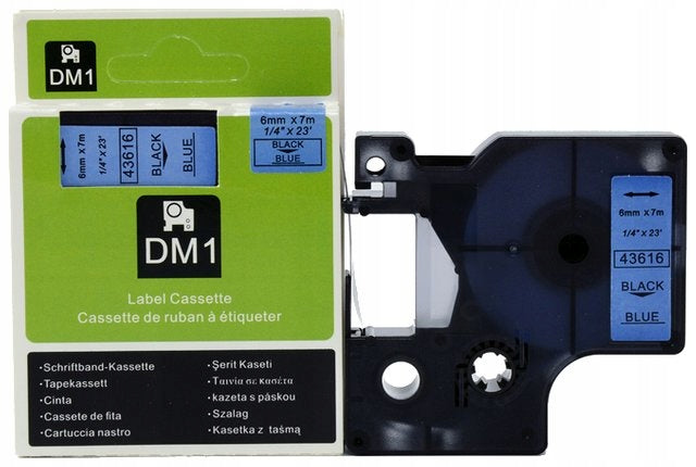 TAPE FOR DYMO LabelWriter 6MM BLUE D1 43616