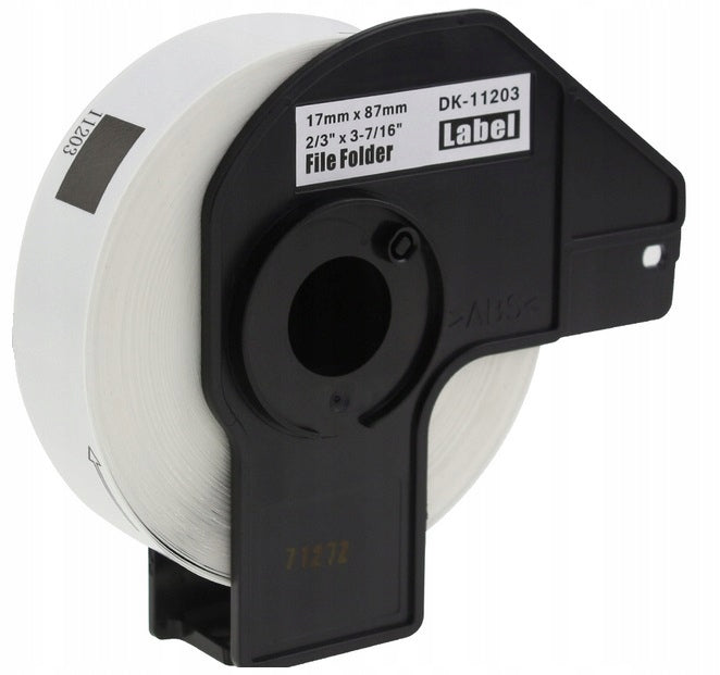 TAPE LABELS FOR BROTHER DK11203 17x87mm HANDLE