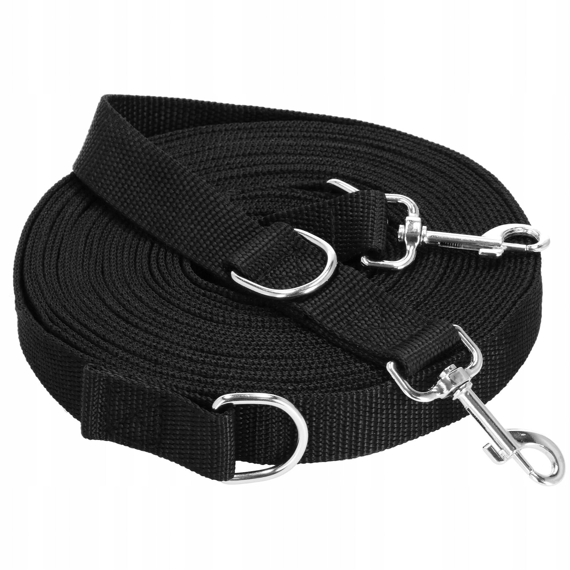 TAPE ROPE LEASH TRAINING LUNGE ROPE FOR DOG LONG STRONG 10M TRAINING Maximum leash length 10 m