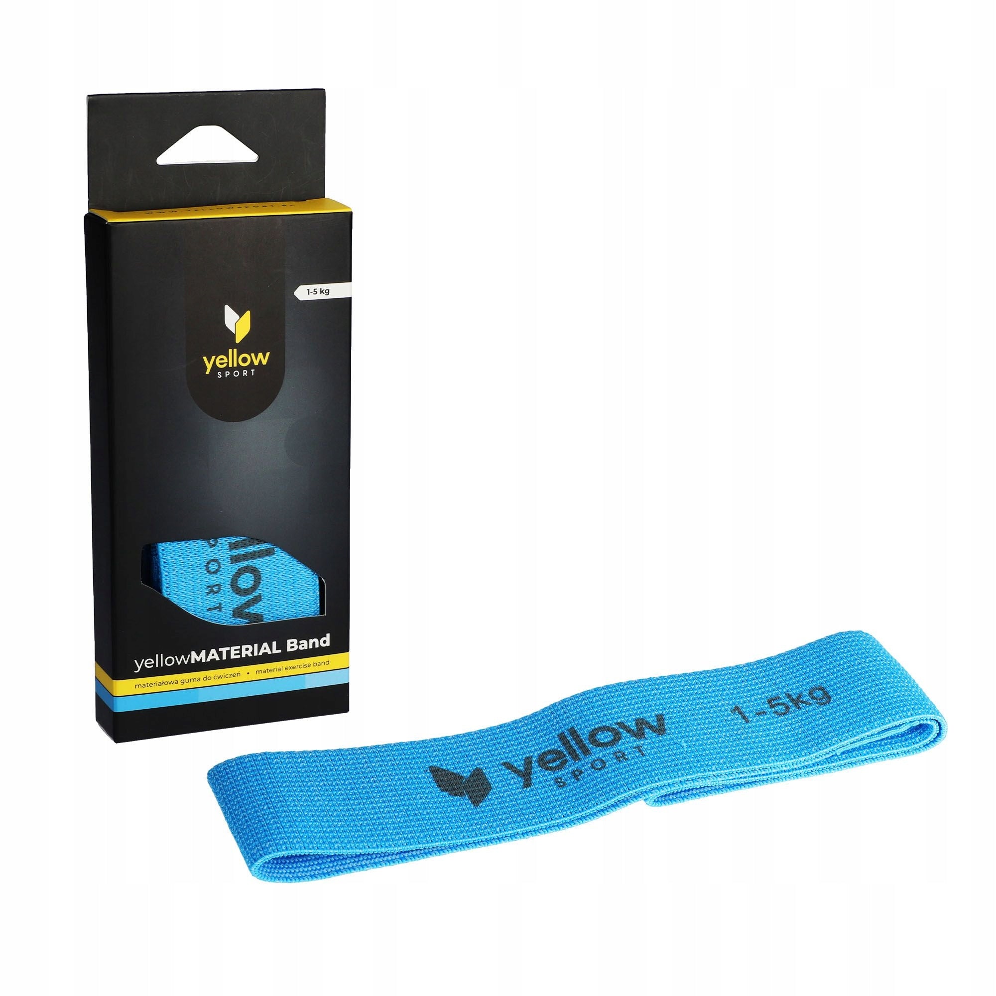 TAPE RUBBER Exercise loop FITNESS material - BLUE - RESISTANCE 1-5 KG