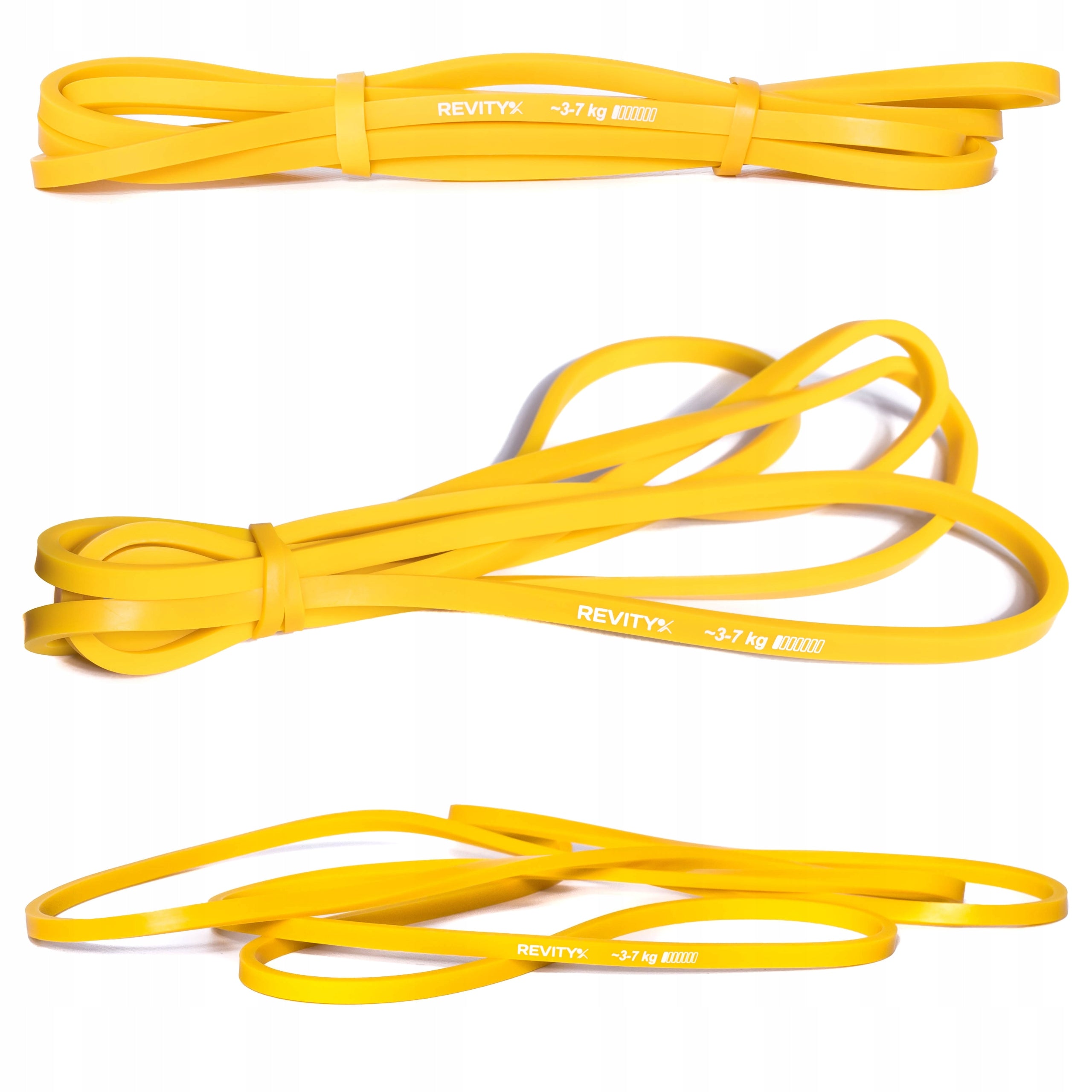 TAPE RUBBER FOR STRETCHING EXERCISES WARM-UP YELLOW RESISTANCE 3-7 KG POWER BAND
