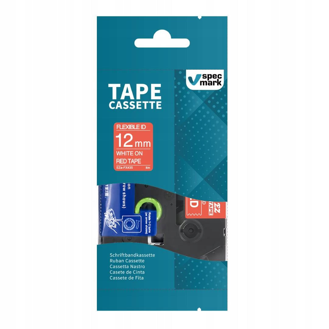 TAPE SPECMARK FOR BROTHER TZe-FX435 12MM Red FLEXI Manufacturer code TZe-FX435