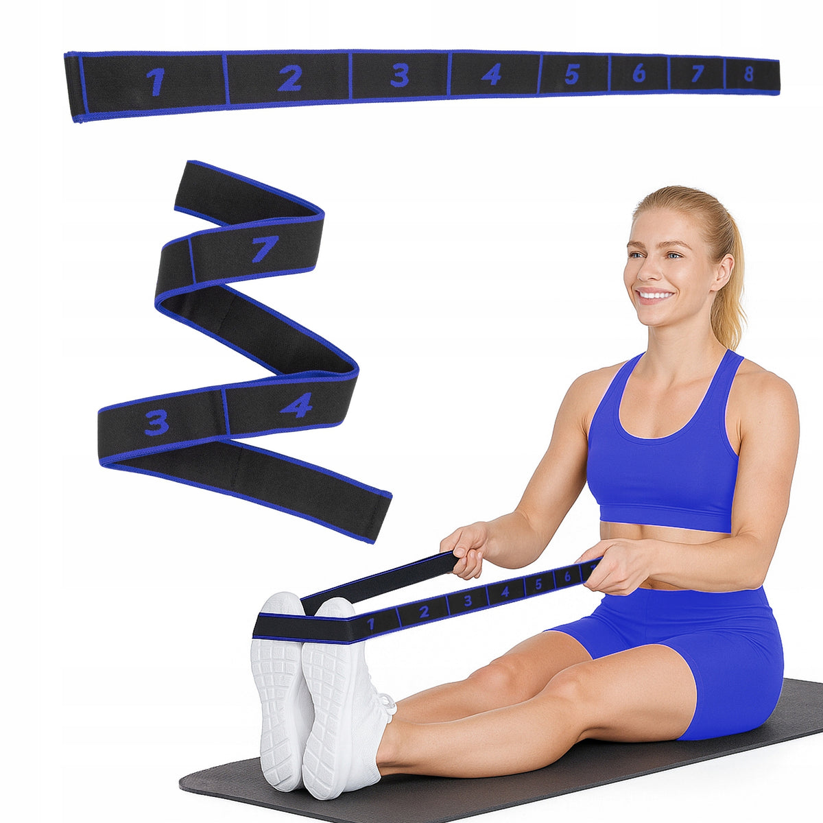 TAPE STRETCH EXERCISE BELT YOGA TRAINING GYMTEK