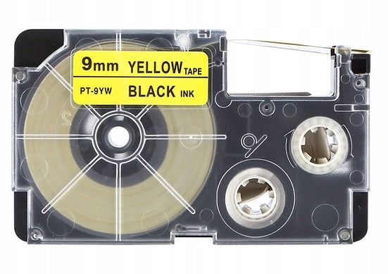 TAPE for label printer CASIO XR9YW1 XR-9YW1 YELLOW 9mm