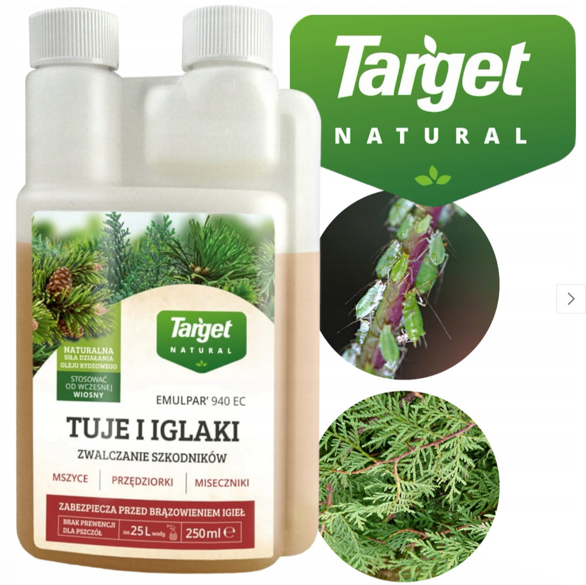 TARGET EMULPAR 250ml SPIDER MITES BOWL TICKS PESTS CONIFERS Manufacturer code 5901875007444