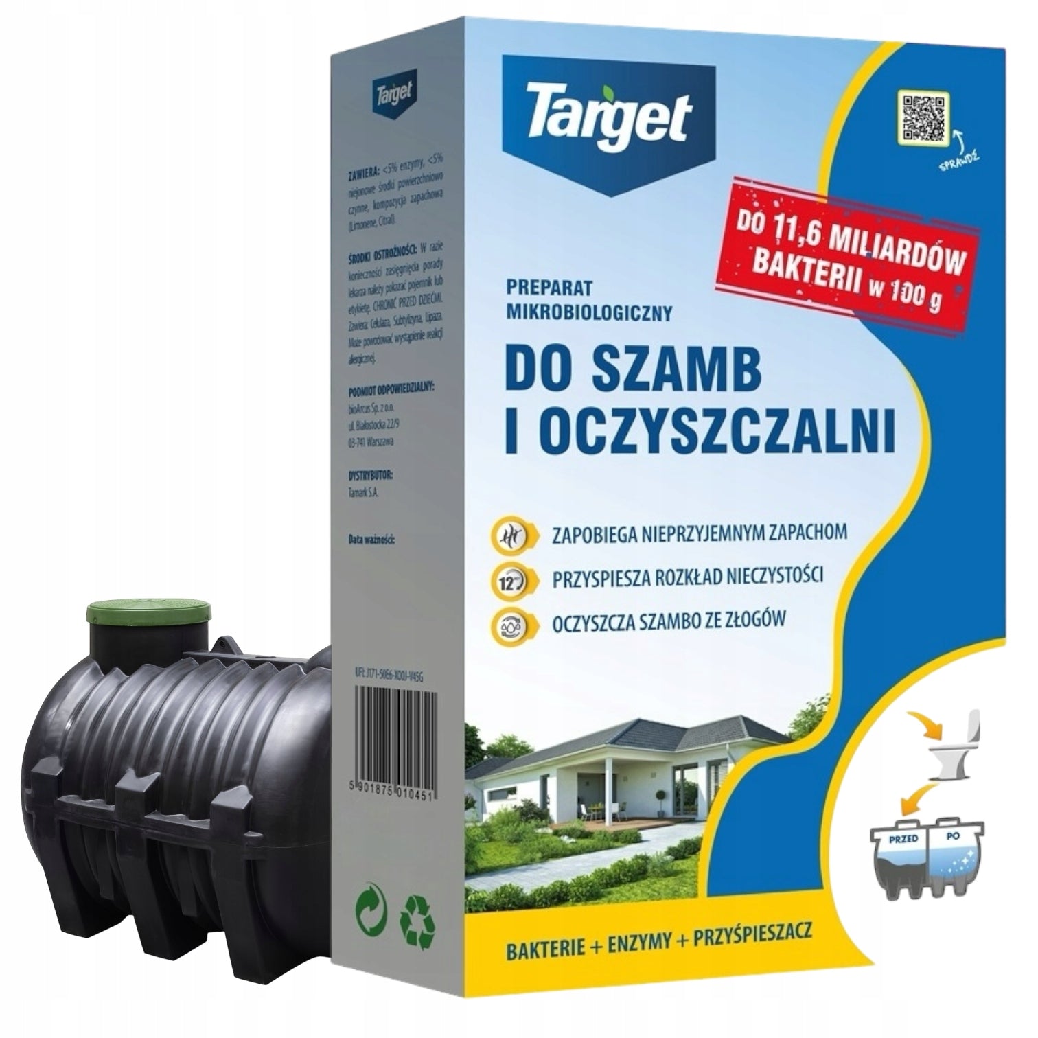 TARGET FOR SEPTIC TANKS 1kg SEPTIC TANK TREATMENT PLANT PREPARATION