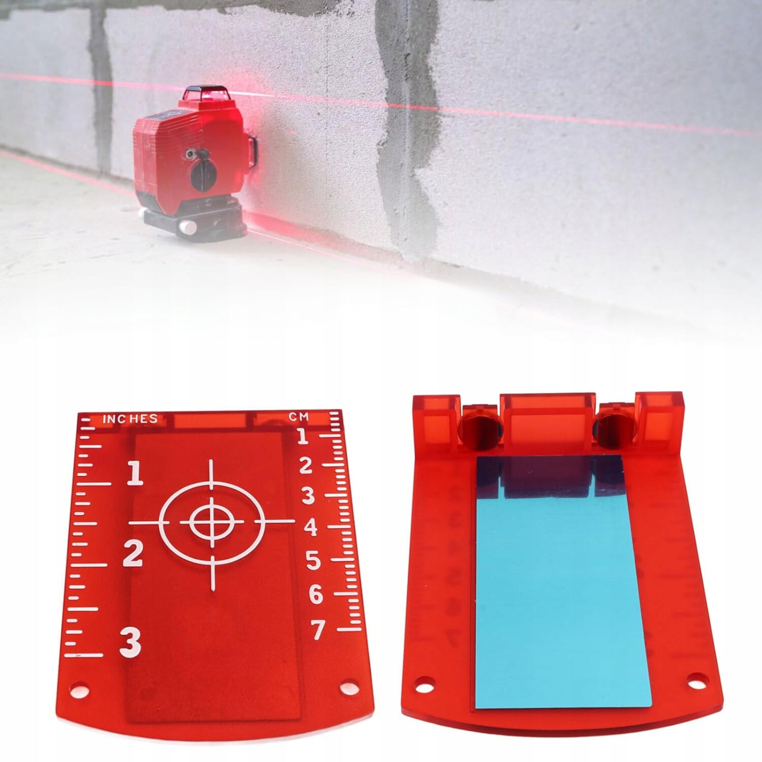 TARGETING DISC 0-7cm FOR LASER TILE FOR LEVEL MAGNETIC RED Brand Hikey