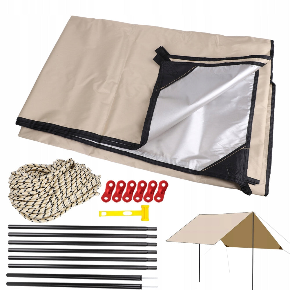 TARP CAMPING SHEET THERMAL SUN SAIL 8-12 PEOPLE 3X3M