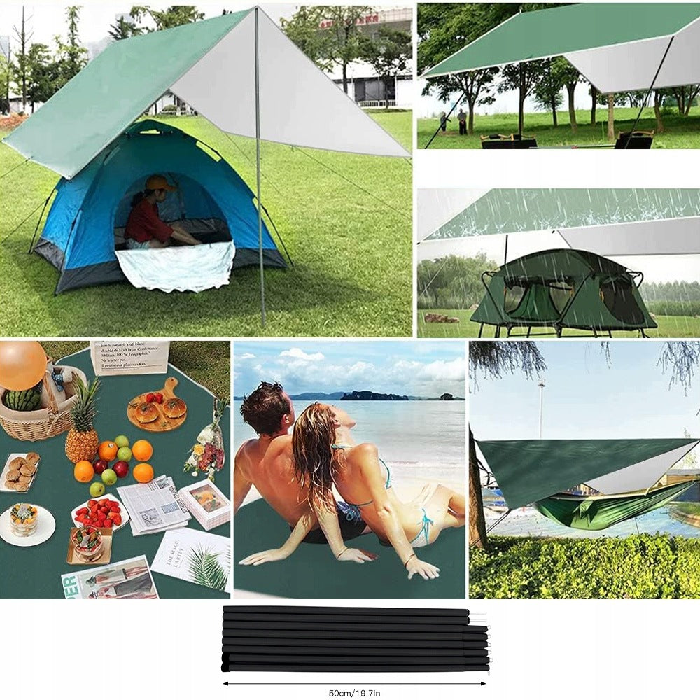 TARP CAMPING SHEET WATERPROOF 3X3M SUN TENT GREEN UV Manufacturer code 1