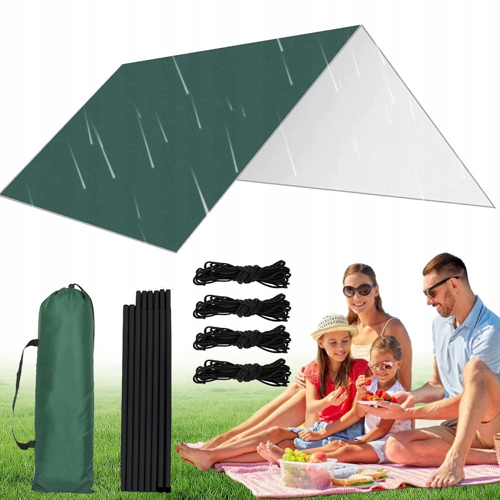 TARP CAMPING SHEET WATERPROOF 3X3M SUN TENT GREEN UV