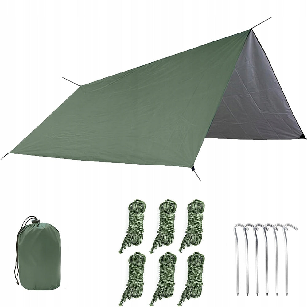 TARP HIKING PROTECTIVE CAMPING SHEET WATERPROOF TARPAULIN 3x3m Packaging status original