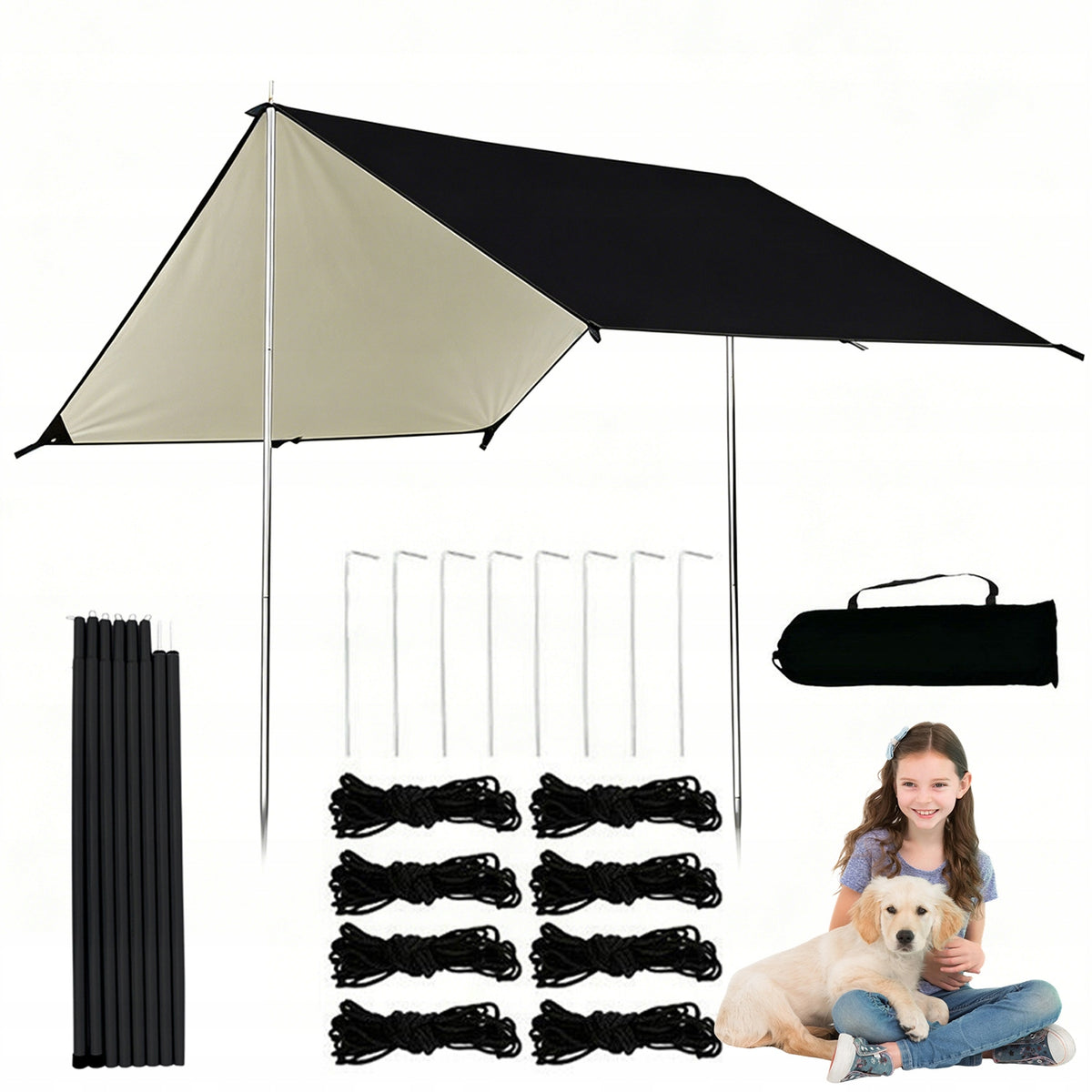 TARP SHEET CAMPING SUN SAIL TOURIST CANOPY 3X3