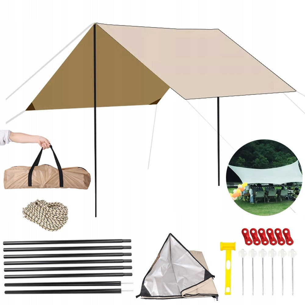 TARP SHEETS TENT AWNING WATERPROOF ANTI-UV MULTIFUNCTIONAL 210D 3X3M