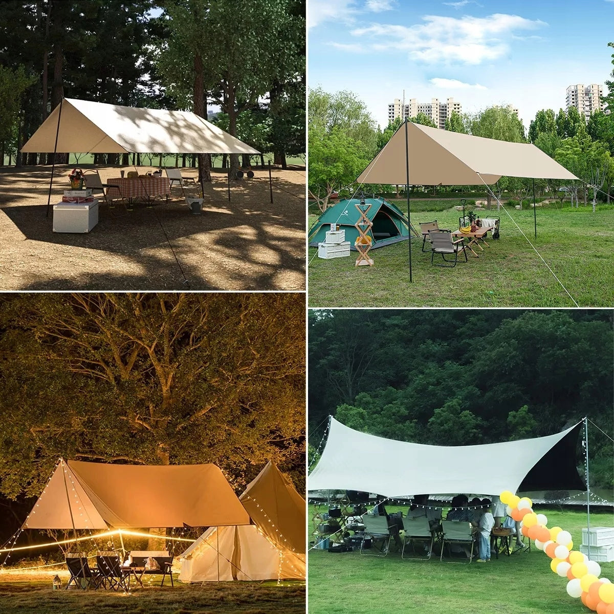 TARP SUN AWNING OXFORD 300X300CM UPF50 TENT TERRACE Packaging status original