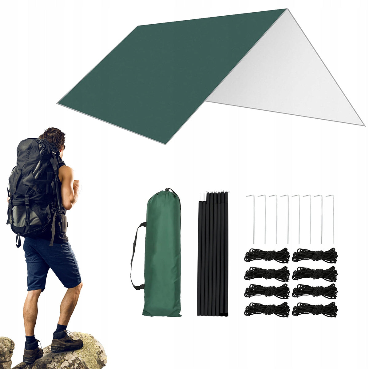 TARPAULIN AWNING TARP TARPAULIN SUN VISOR WATER RESISTANT 3×3M