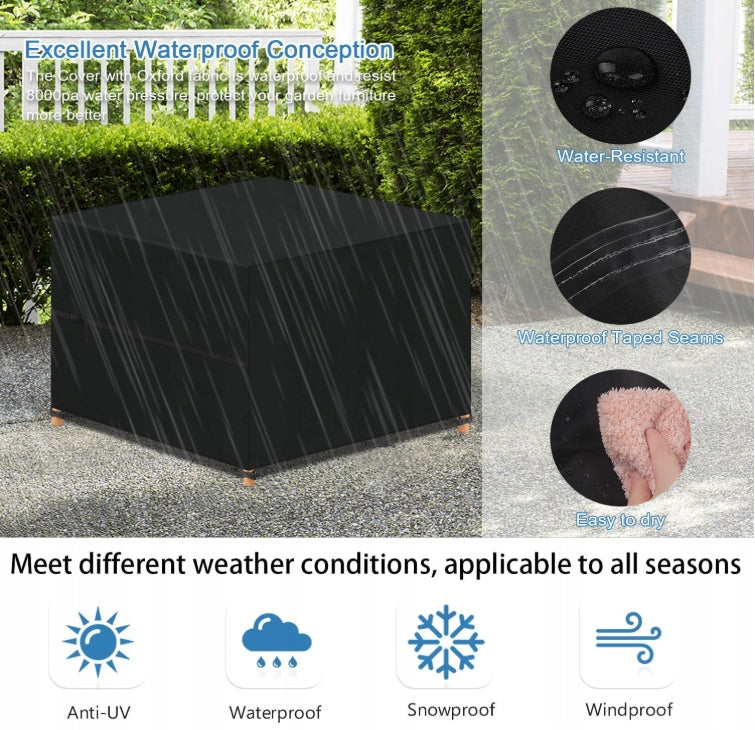 TARPAULIN COVER FOR GARDEN FURNITURE 80×80×80 CM WATERPROOF UV PROTECTION Product width 80 cm