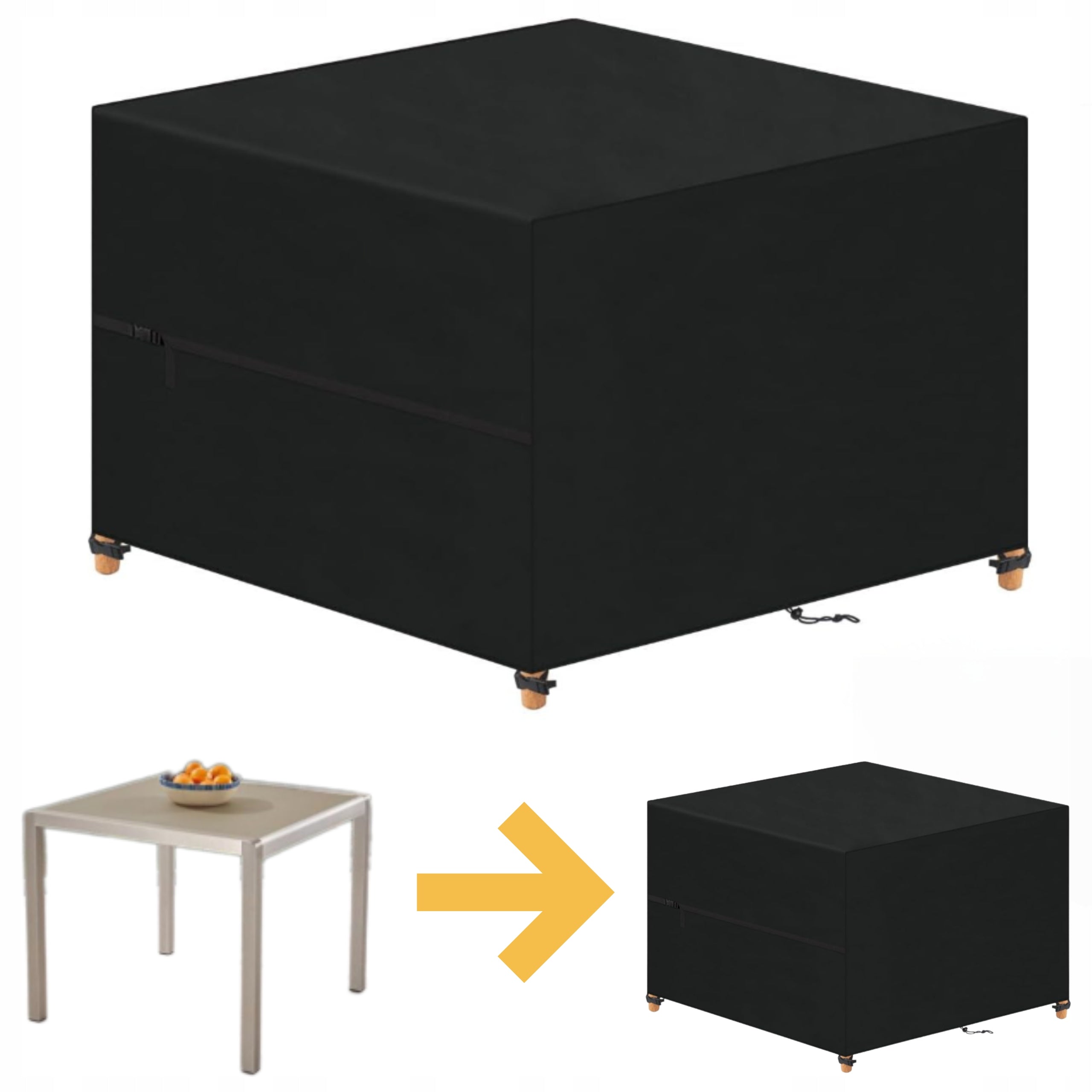 TARPAULIN COVER FOR GARDEN FURNITURE 80×80×80 CM WATERPROOF UV PROTECTION