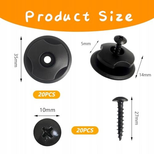 TARPAULIN TAGS ROUND HOOKS FIXING SCREWS M5 SET OF 20 PCS. Manufacturer code SWC5908151114926