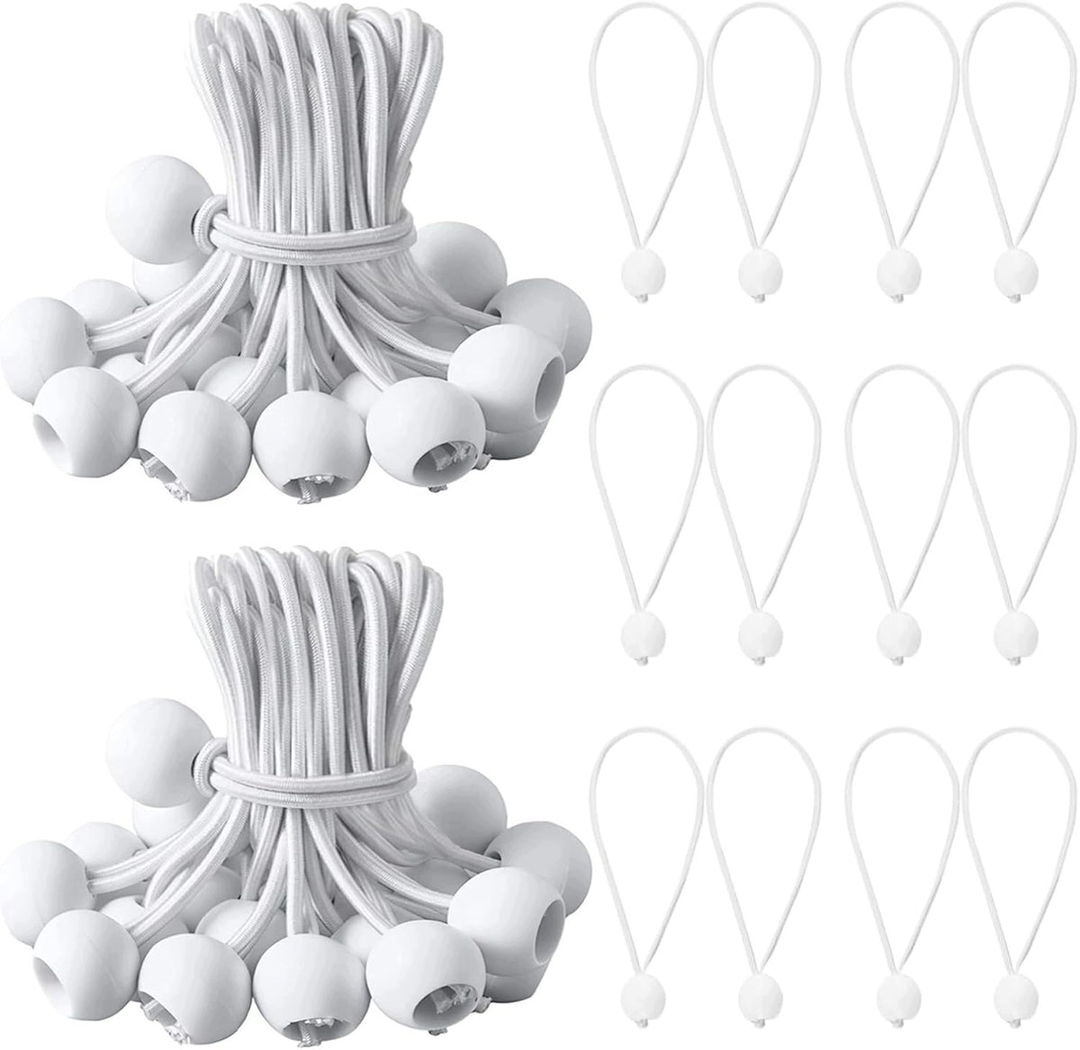 TARPAULIN TENSIONER 50 PIECES RUBBER BAND WITH BALL 15 CM EXPANDER