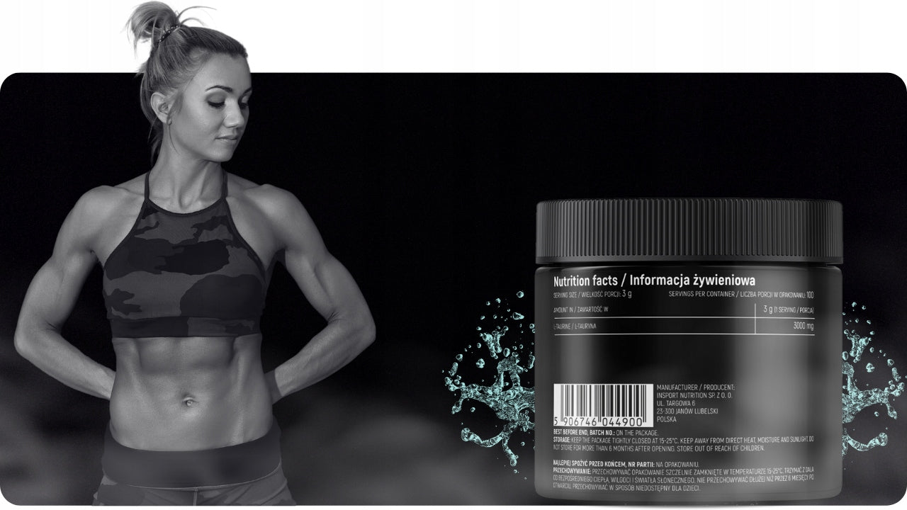 TAURINE 300g TAURINE AMINO ACID REGENERATION MUSCLE STRENGTH PURE | INSPORT Expiration date at least 3 months from the date of purchase