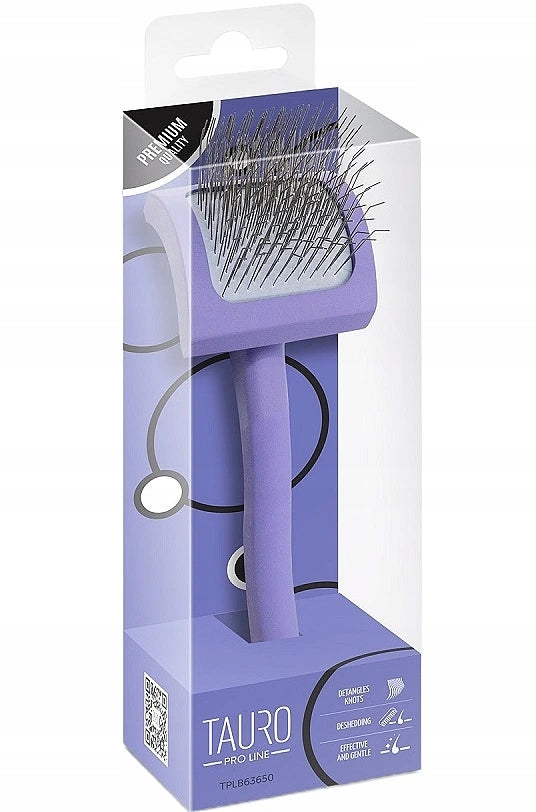 TAURO Pro Line Curved Wooden Brush S PURPLE